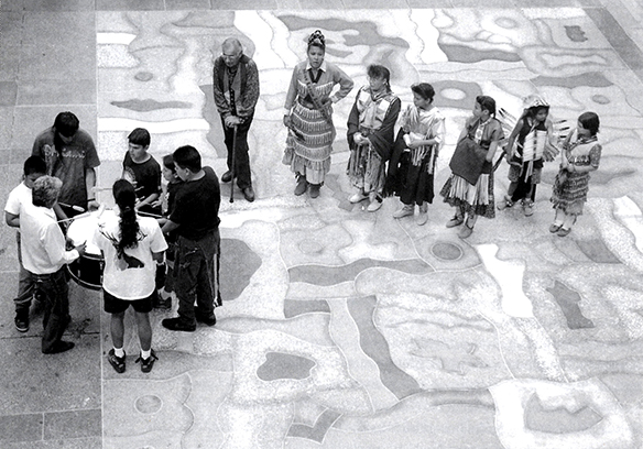 George Morrison's Tableau, A Native American Mosaic dedication 1992