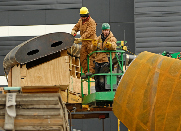 Photo of measuring gap for last section of Nimbus.